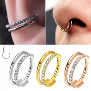 Titanium CZ Line Segment Ring FMN0015