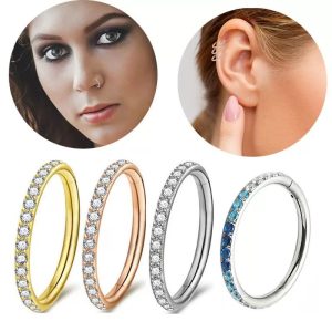 Titanium CZ Paved Segment Ring FMN0013