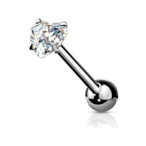Titanium Internally Threaded Cartilage Barbells with CZ Blaze Set FMT0003W
